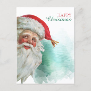 Fröhliches Santa Claus-Porträt Weihnachten Postkarte