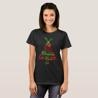 Fröhliches Schönheits-Weihnachtst-shirt Schwarzes T-Shirt