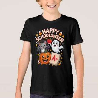 Fröhliches Schooloween Süßer Geist Kürbis A+ Tri-Blend Shirt