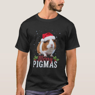 Fröhliches Schweinmas lustiges Meerschweinchen Wei T-Shirt