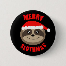 Fröhliches Slothmas Button