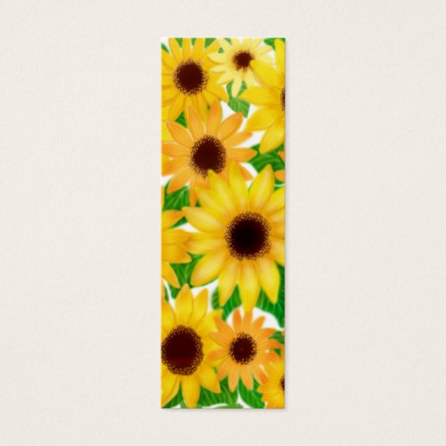 fröhliches Sonnenblumenöl-Lesezeichen (Vorderseite)