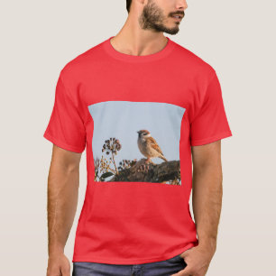 Fröhliches Spatzen-Vogel-T-Shirt T-Shirt