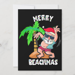 Fröhliches Strand-Weihnachten im Juli Lustiger Wei Einladung