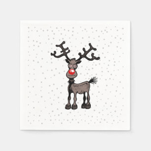 Fröhliches Stressweihnachten mit Rudolph Serviette