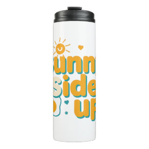 Fröhliches "Sunny Side Up" mit Ei und Sonne Thermosbecher