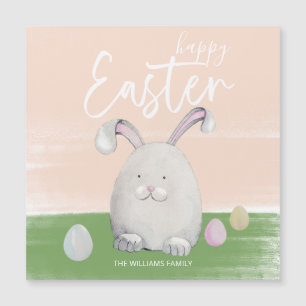 Fröhliches Süßes Ostern Fröhlicher Hase Wasserfarb Magnetkarte