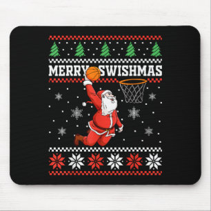 Fröhliches Swishmas Basketball Schneemann Weihnach Mousepad