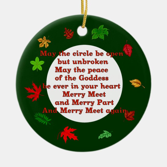 Fröhliches Treffen Keramikornament (Vorne)