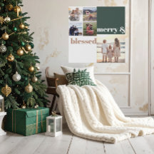 Fröhliches und gesegnetes Weihnachts-Foto Grün