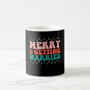 Fröhliches und Heiratendes Paar Weihnachten Groovy Kaffeetasse