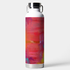 Fröhliches und helles bunter Mixed-Media-Stil Trinkflasche