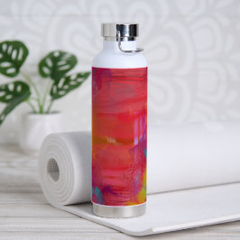 Fröhliches und helles bunter Mixed-Media-Stil Trinkflasche