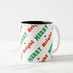Fröhliches und Helles Festliches Rot Grün Weiß Wei Zweifarbige Tasse