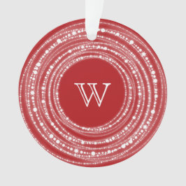 Fröhliches und helles Glitzern-Monogramm Weihnacht Ornament