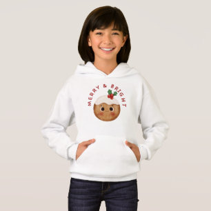 Fröhliches und Helles Kawaii Weihnachtspudding Kap Hoodie