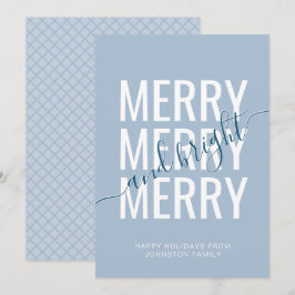 Fröhliches und helles Weihnachts-hellblaues Schach Feiertagskarte