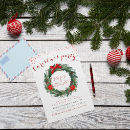 Fröhliches und helles Weihnachtsfest-Party Einladung