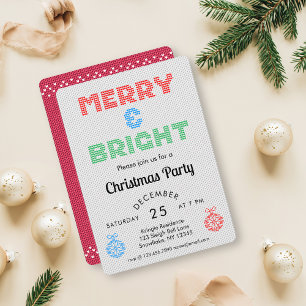 Fröhliches und helles Weihnachtsfest-Party Einladung