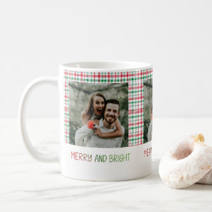Fröhliches und helles Weihnachtsfoto Kaffeetasse