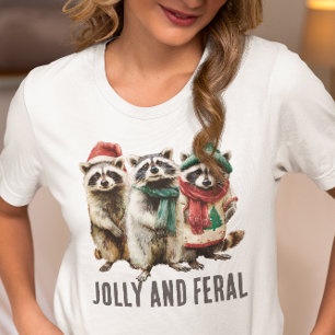 Fröhliches und verwildertes Waschbär-Weihnachten T-Shirt