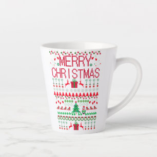 Fröhliches Weihnachten Hässliches Sweater Strickmu Milchtasse