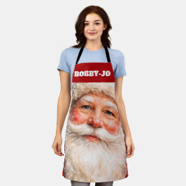 Fröhliches Weihnachten Santa Porträt Schürze