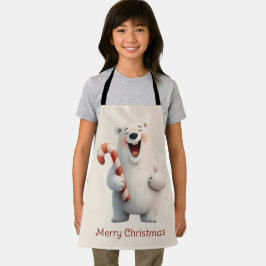Fröhliches Weihnachten Süßes Eisbär-Design Schürze