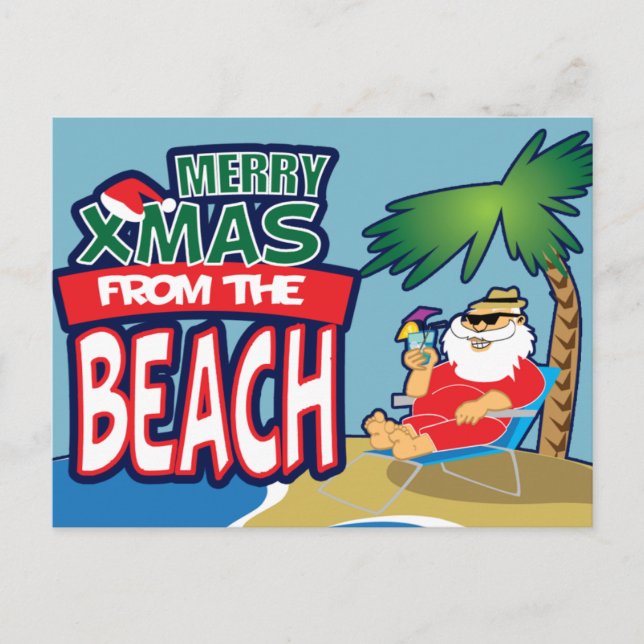 FRÖHLICHES Weihnachten von der STRAND Postkarte (Vorderseite)