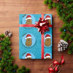 Fröhliches Weihnachtkartoffel Personalisiert Geschenkpapier