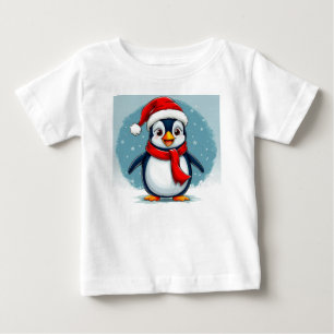 🎄🐧 Fröhliches Weihnachts-Pinguin-Baby-Geschenk ✨ Baby T-shirt