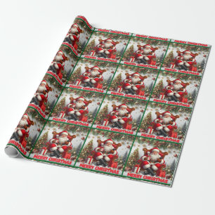 Fröhliches Weihnachtsdesign Geschenkpapier
