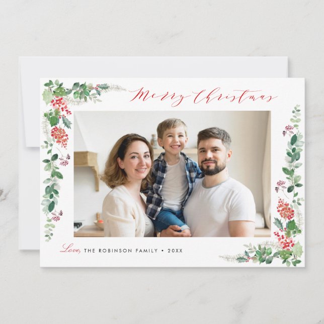 fröhliches Weihnachtsgeschenk Feiertagskarte (Vorderseite)