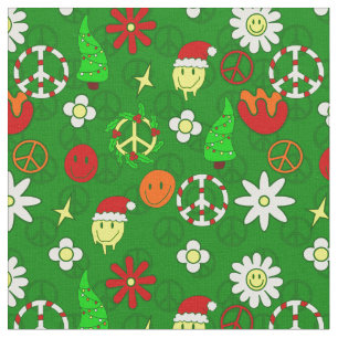 fröhliches Weihnachtsgesicht Stoff
