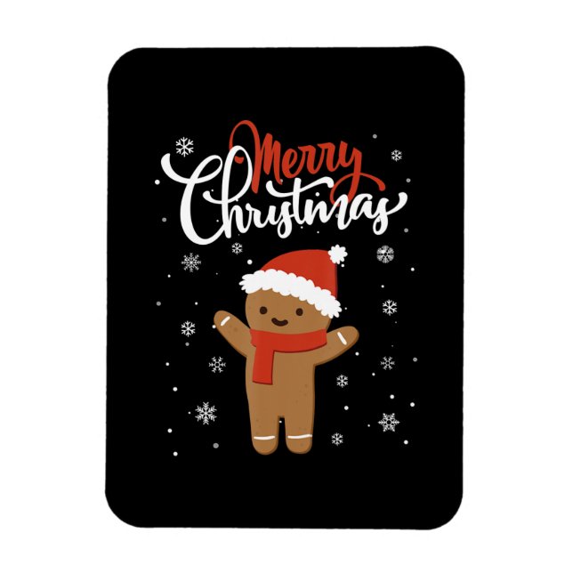 Fröhliches Weihnachtskuchen | Weihnachtskeks Magnet (Vertikal)