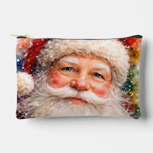 Fröhliches Weihnachtsmann-Porträt  Zubehörtasche