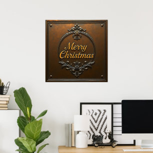 Fröhliches Weihnachtsmetallzeichen Poster