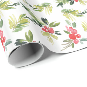 Fröhliches Weihnachtsmuster des Mistelzweig-  Geschenkpapier