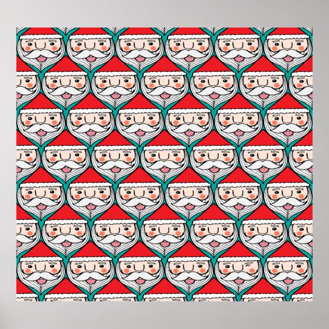 Fröhliches Weihnachtsmuster Poster (Vorne)