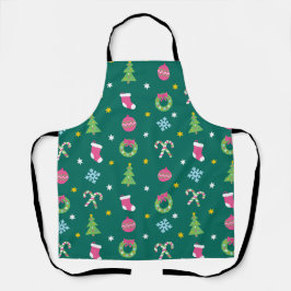 Fröhliches Weihnachtsmuster Schürze