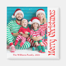 fröhliches Weihnachtsrotes Retro-Kalligrafie-Foto