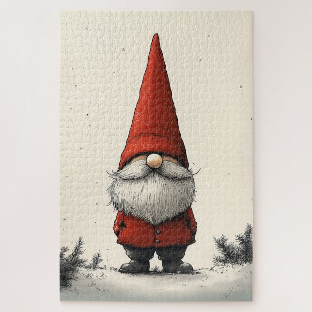 Fröhliches Wintergenom in Red Hat (Vertikal)