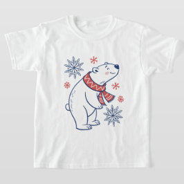 Fröhliches Winterurlaubsdesign für den Eisbären T-Shirt