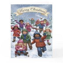 Fröhliches Winterwunderland – Kinder Frohe Weihnac