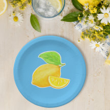 Fröhliches Zitronengelb und Blaues Citrus