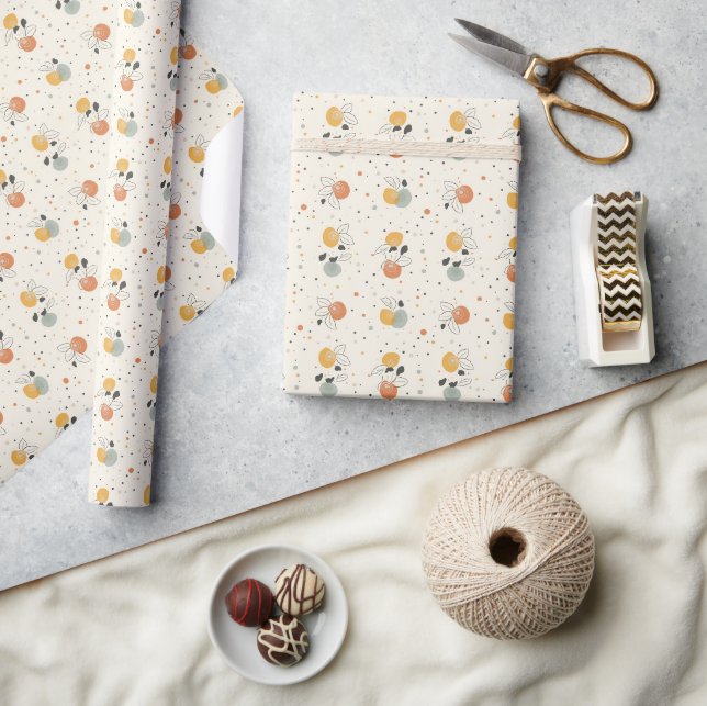 Fröhliches Zitrus-Geschenkpapier Geschenkpapier (Kunsthandwerk)