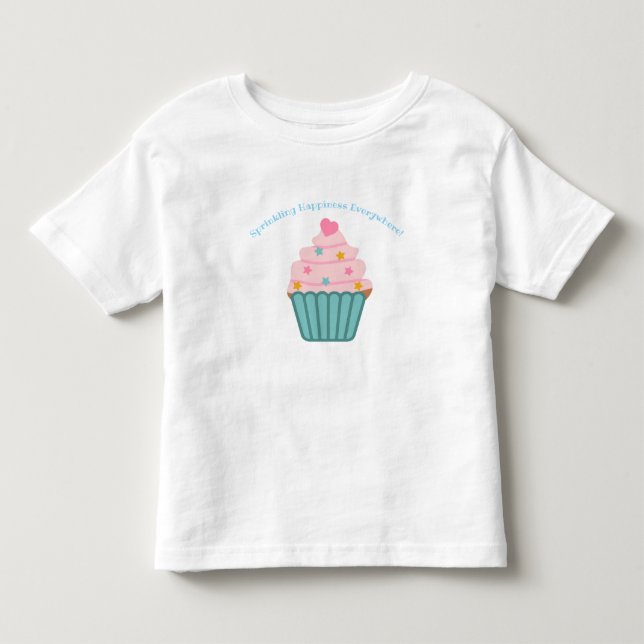 Fröhlichkeit überall auf dem T - Shirt (Vorderseite)
