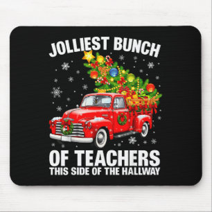 Fröhlichste Gruppe von Lehrer-Rot-LKW-Weihnachten Mousepad