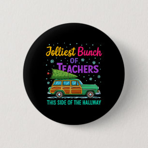 Fröhlichste Gruppe von Lehrern auf dieser Seite de Button