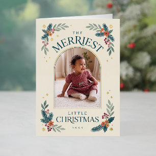 Fröhlichste Kleine Weihnachtsbotanik-Rand-Foto